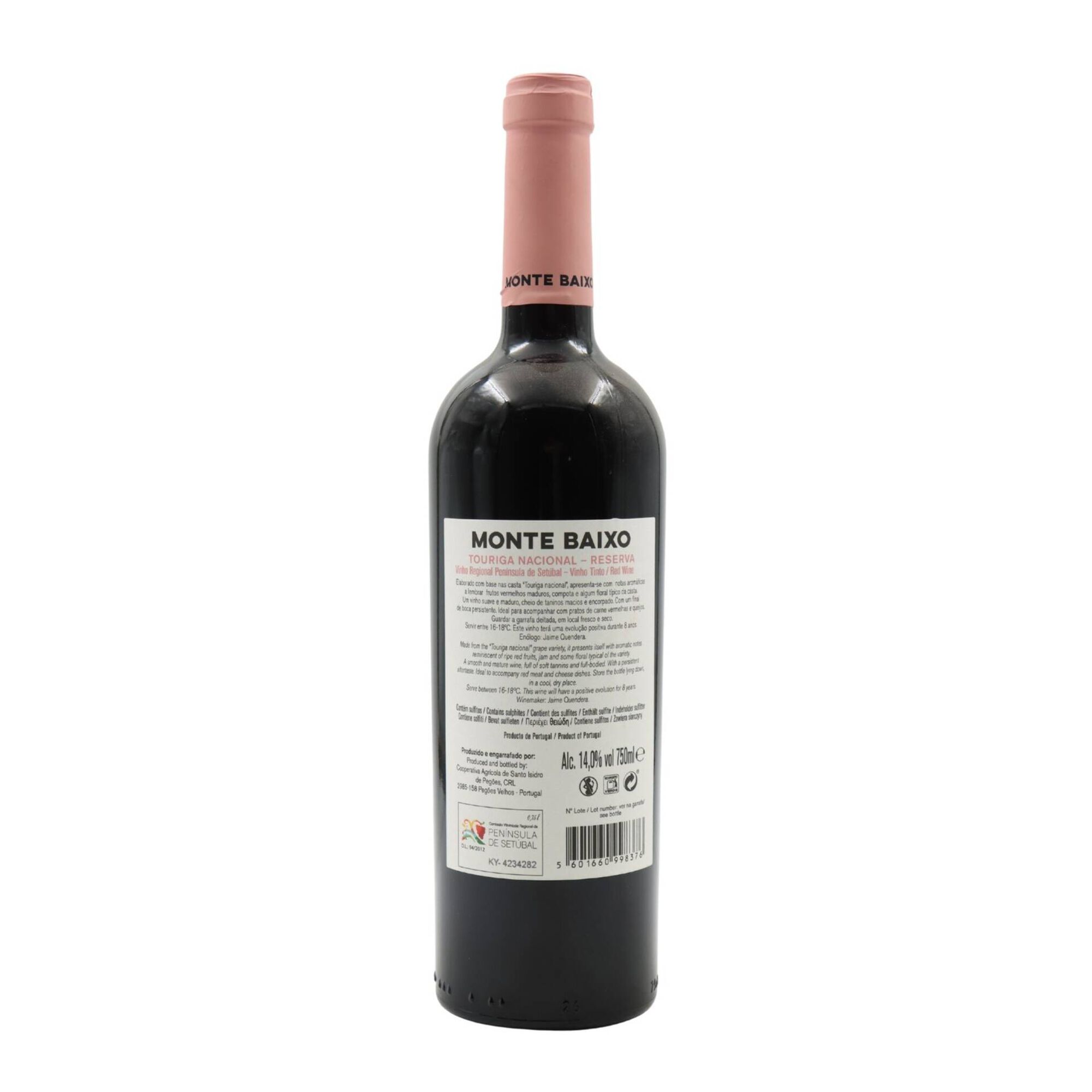 Monte Baixo Pen&iacute;nsula De Set&uacute;bal Touriga Nacional Reserva Pen&iacute;sula De Set&uacute;bal Vinho Tinto