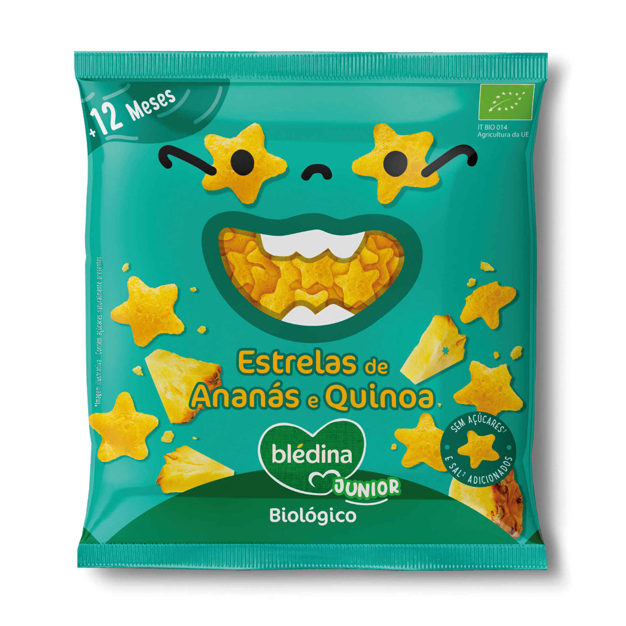 Snack para Bebé Estrelas de Ananás e Quinoa +12M