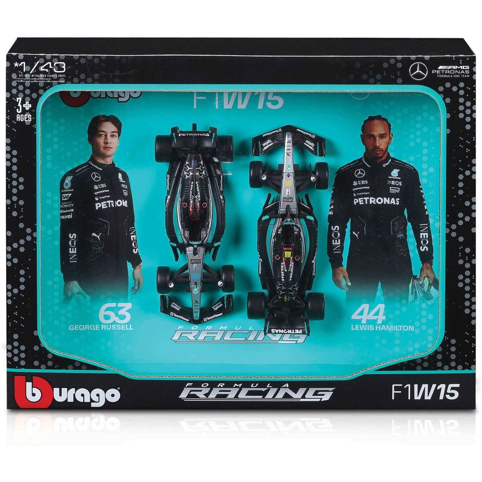 Conjunto de 2 Carros Miniatura F1 (vários modelos)