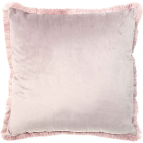 Almofada Veludo Quadrada 45x45cm Rosa Claro Kasa