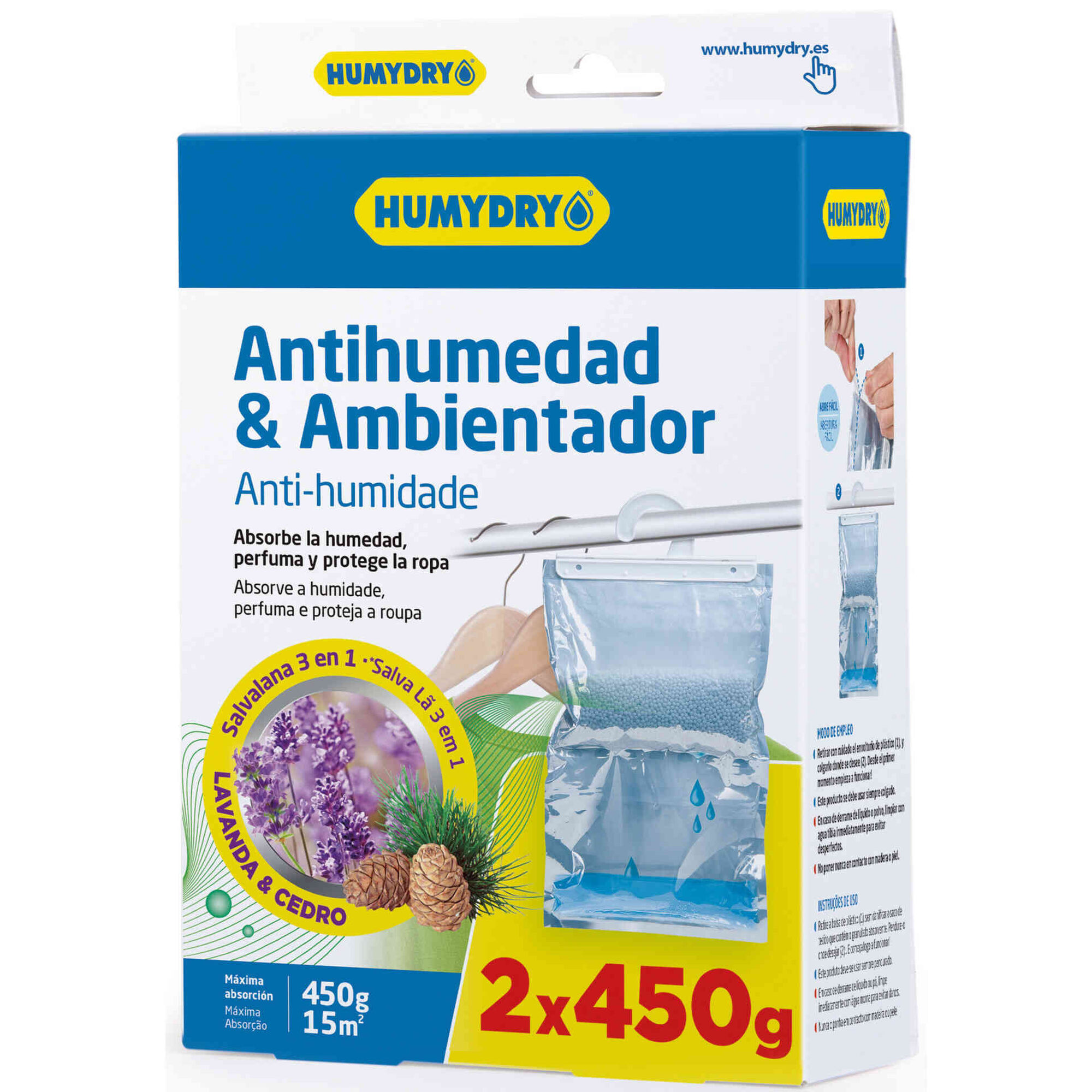Desumidificador Cabide Lavanda e Cedro