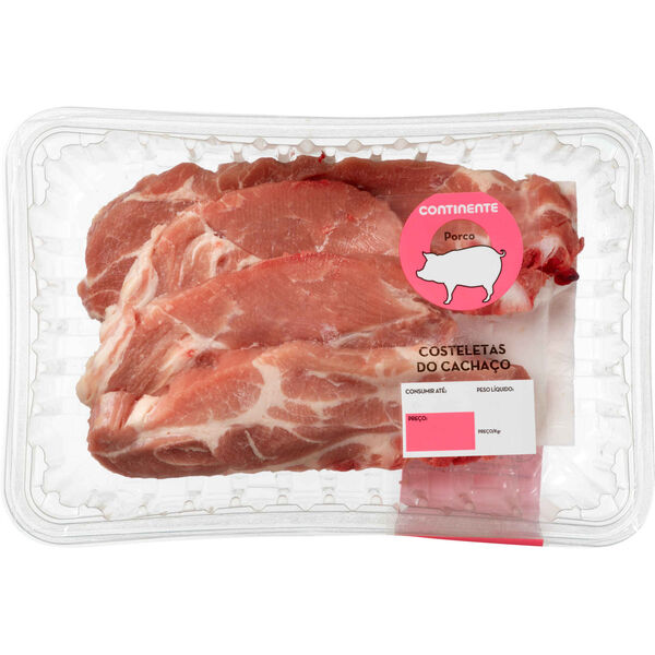 Costeletas do Cachaço de Porco Continente