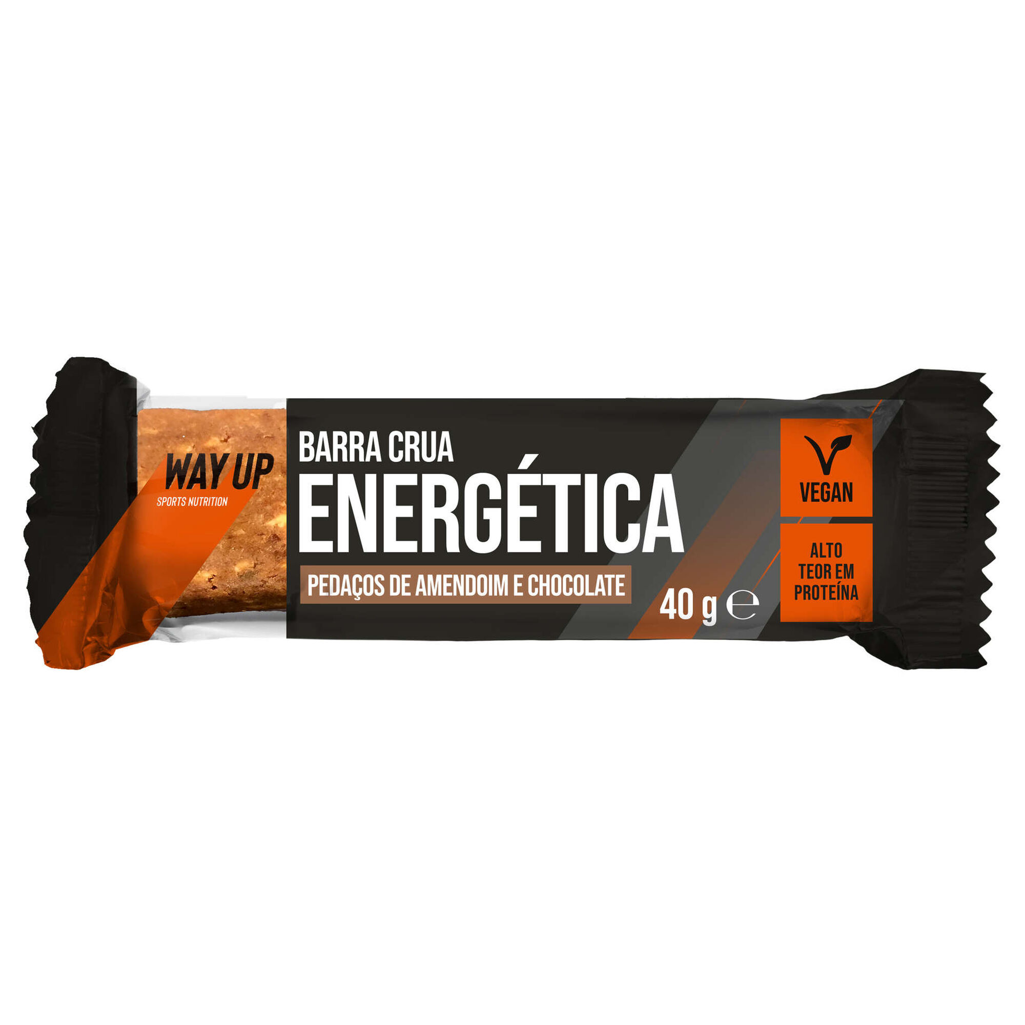 Barra Crua Energética Chocolate e Amendoim