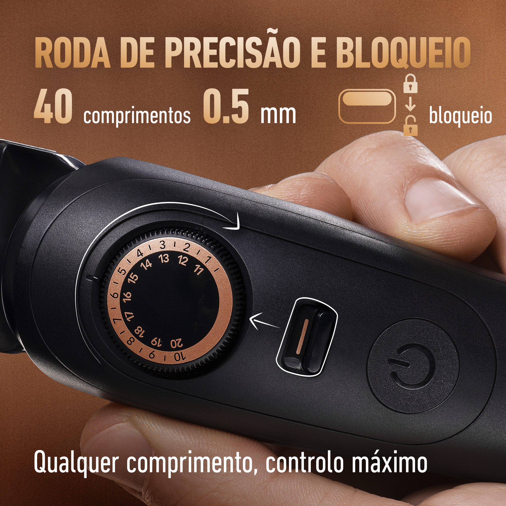 Aparador Barba Pro Max com 3 Pentes Gillette King C.