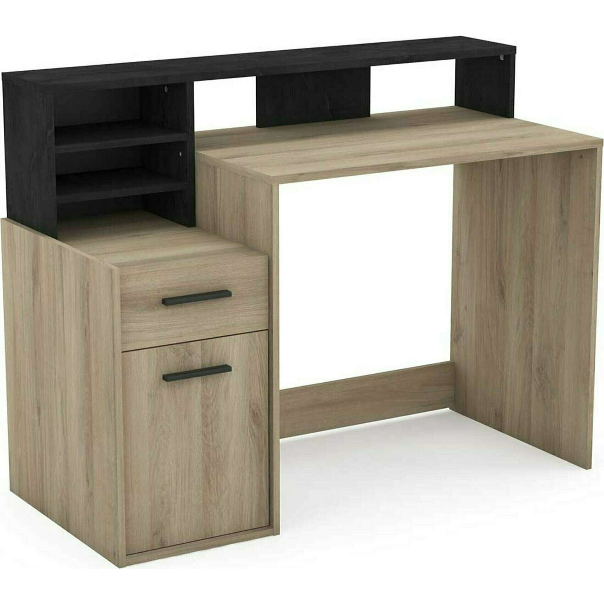 Secretária com Alçado 126x60x94cm Carvalho Delphi Secretária com Alçado 126x60x94cm Carvalho Delphi