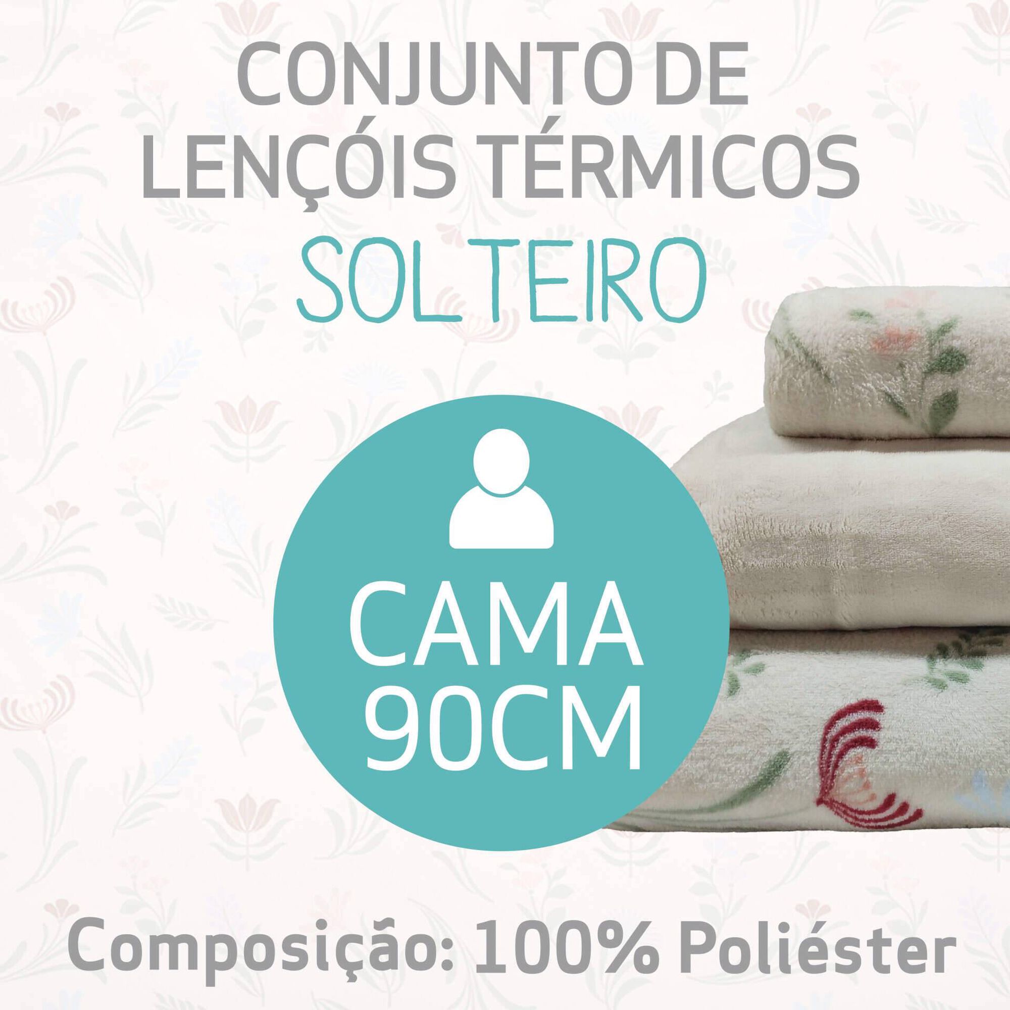 Conjunto Lençóis Coral Flores Plantópia