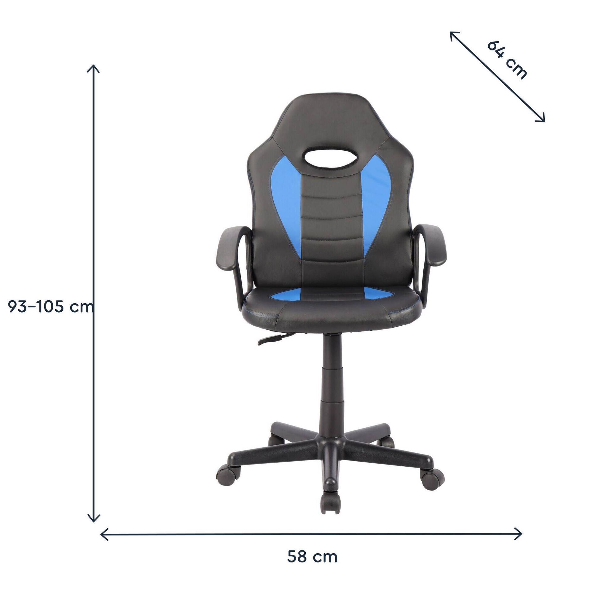 Cadeira Gaming Estofada Azul Racing Kasa