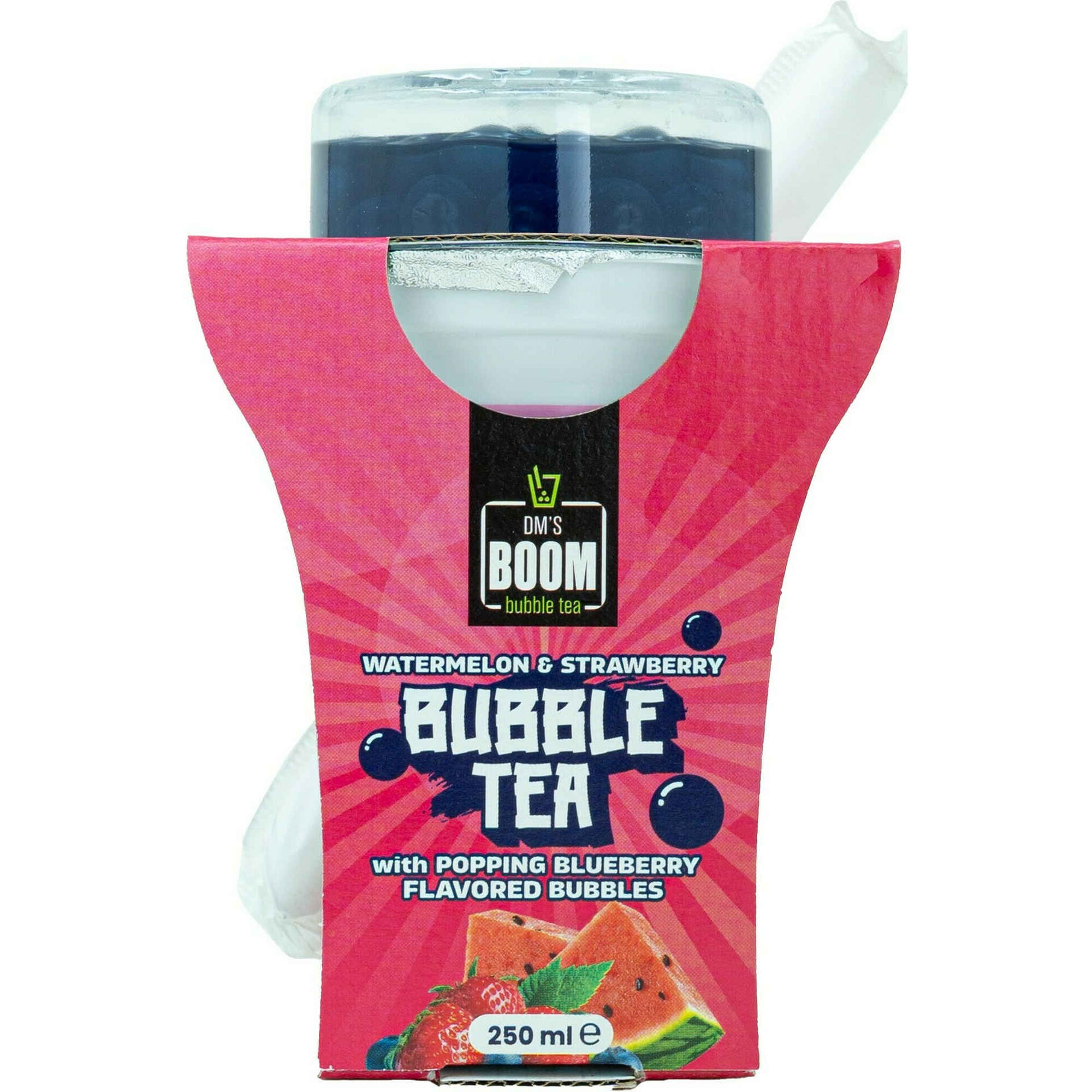 Bubble Tea Mirtilo, Morango e Melancia