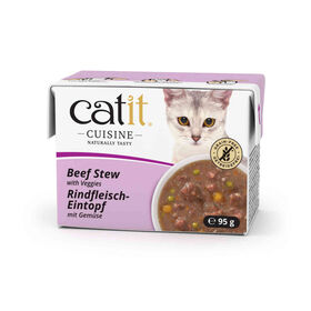 Comida H&uacute;mida para Gato Guisado de Vaca e Vegetais Catit