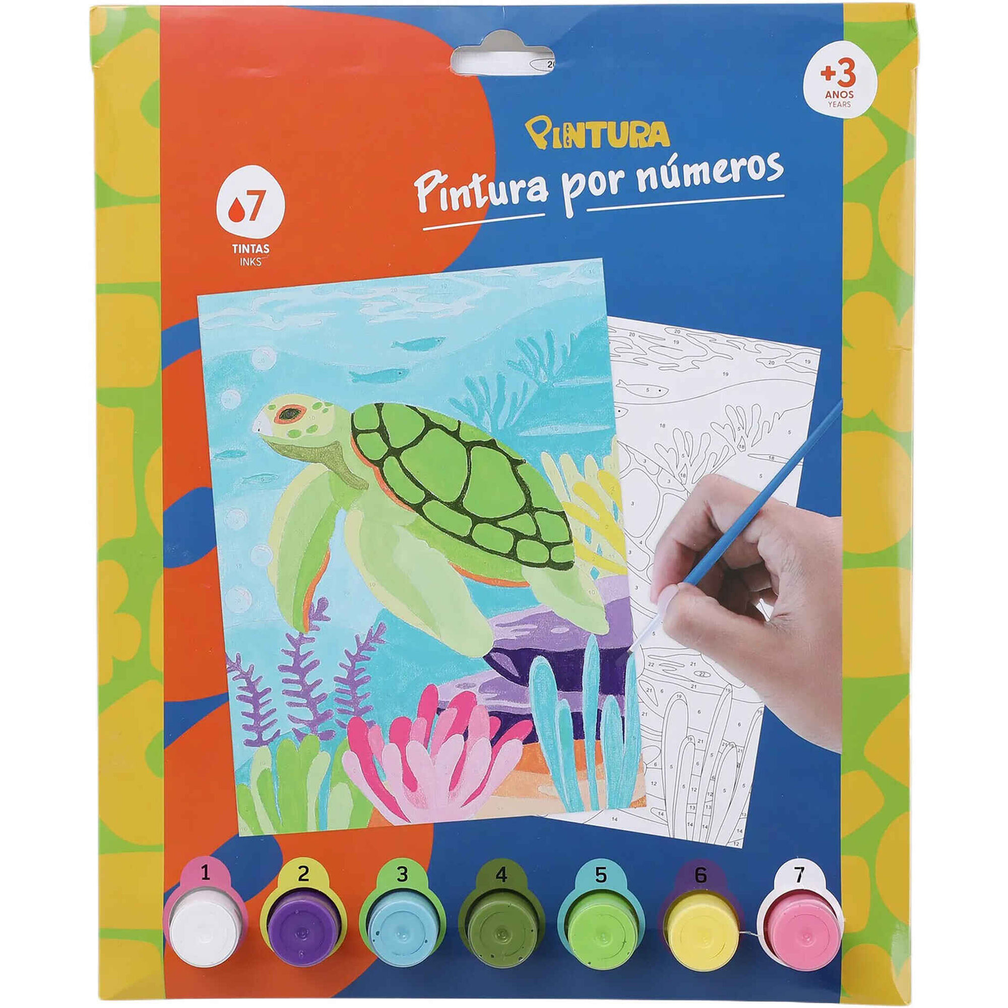 Kit de  por N&uacute;meros com Aguarelas (v&aacute;rios modelos) Pintura