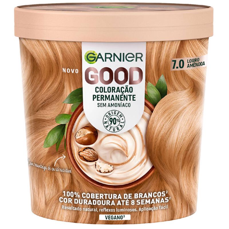 Coloração Permenante Louro Amêndoa 7.0 Garnier Good