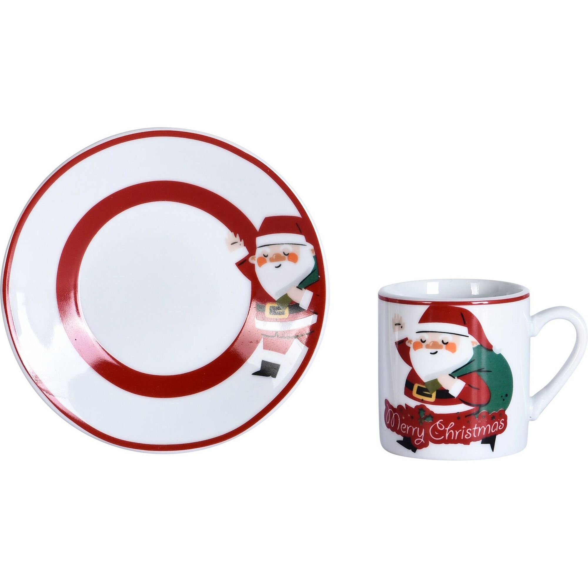 Serviço de Café Pai Natal com Saco