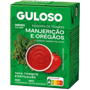 Passata de Tomate com Manjerição e Oregãos Guloso