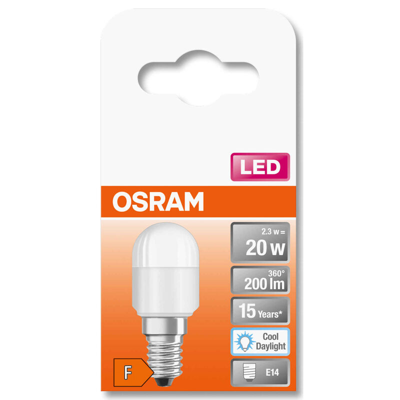 Lâmpada LED Frigorifico/Máquina Costura T26 E14 6500K 20W Osram
