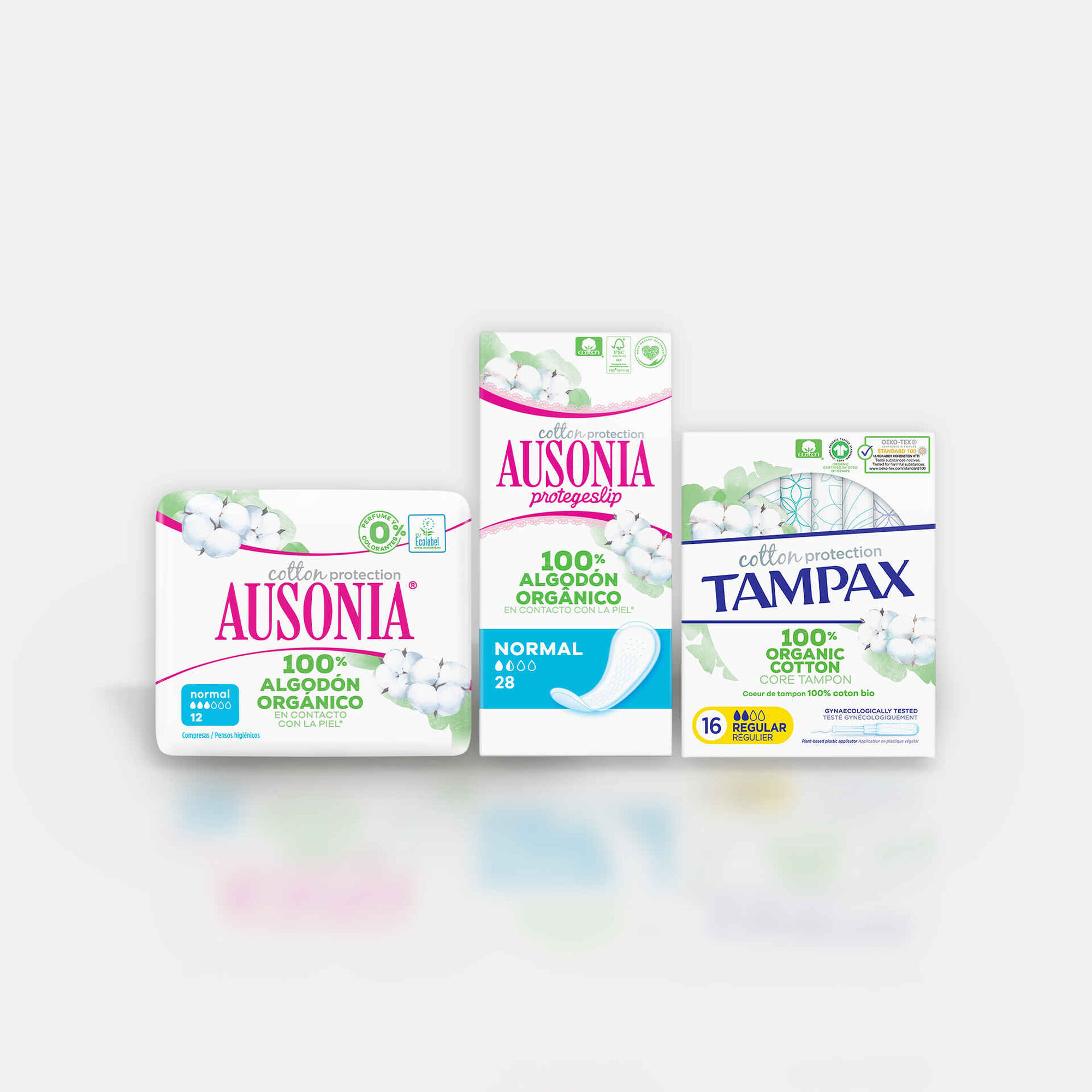 Pensos Higiénicos e Diários + Tampões Cotton Protection