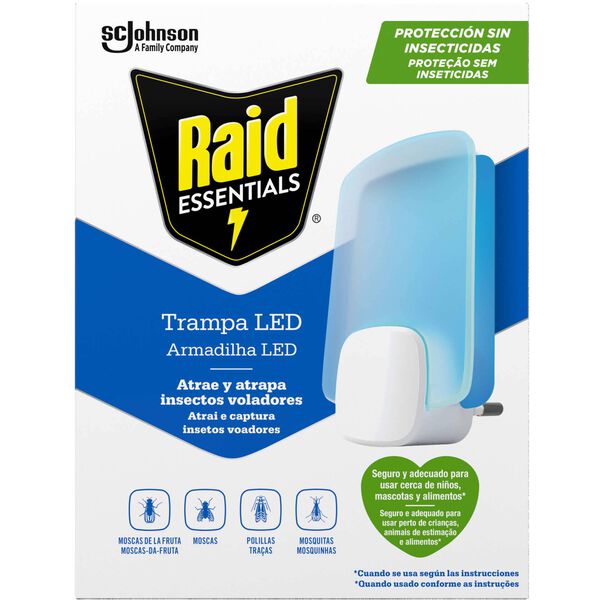 Inseticida Armadilha LED Insetos Voadores Raid