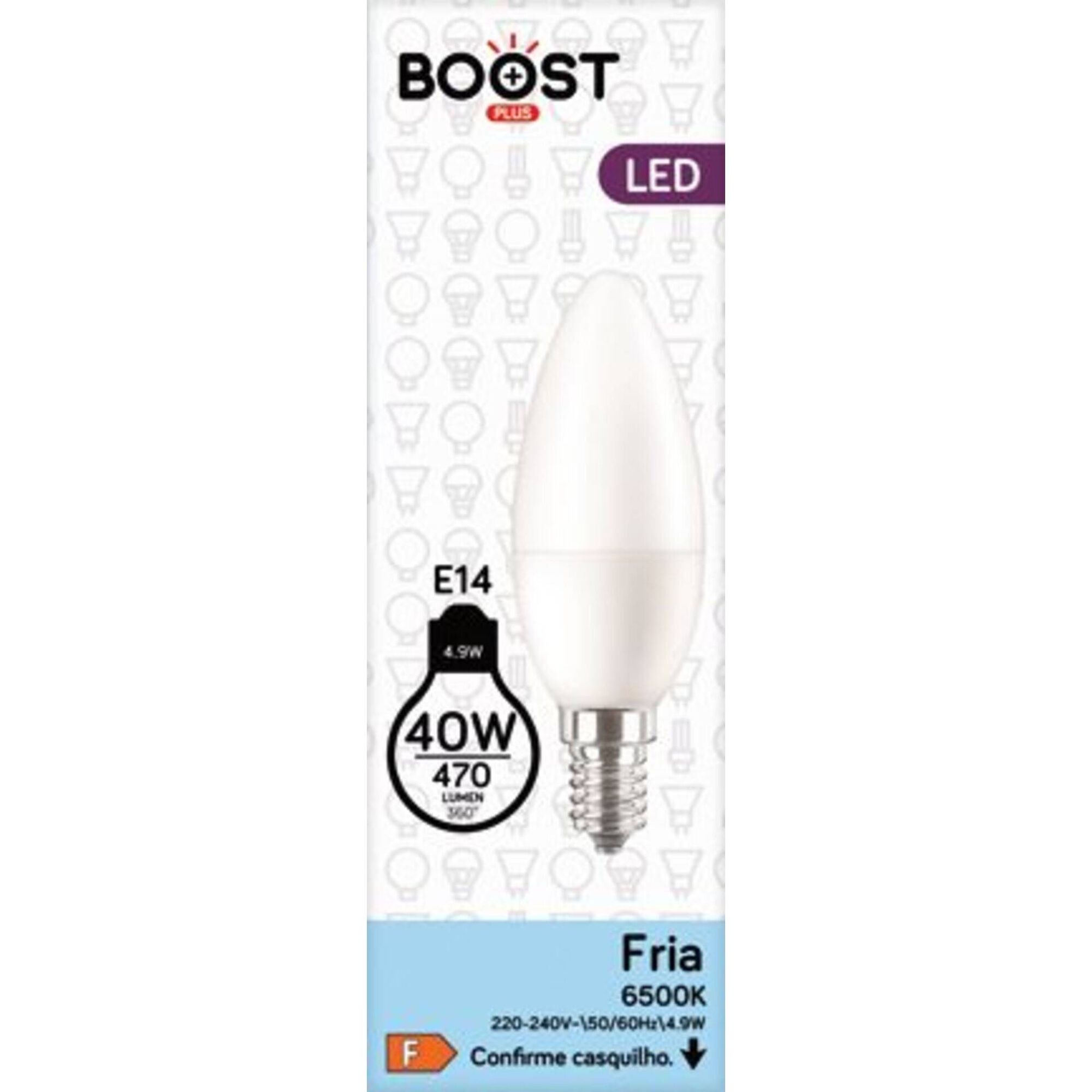 L&acirc;mpada LED Basic Chama E14 6500K 40W Boost