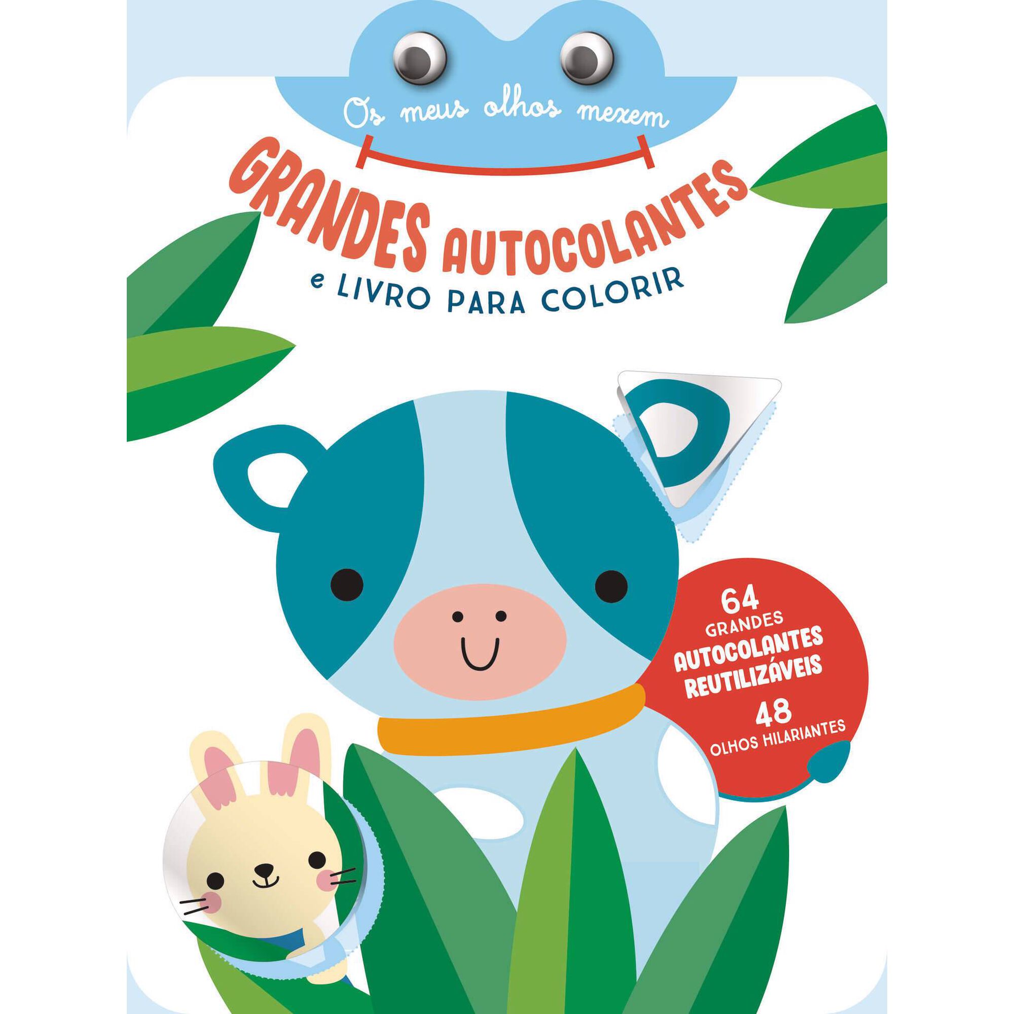 Grandes Autocolantes e Livro para Colorir - Vaca