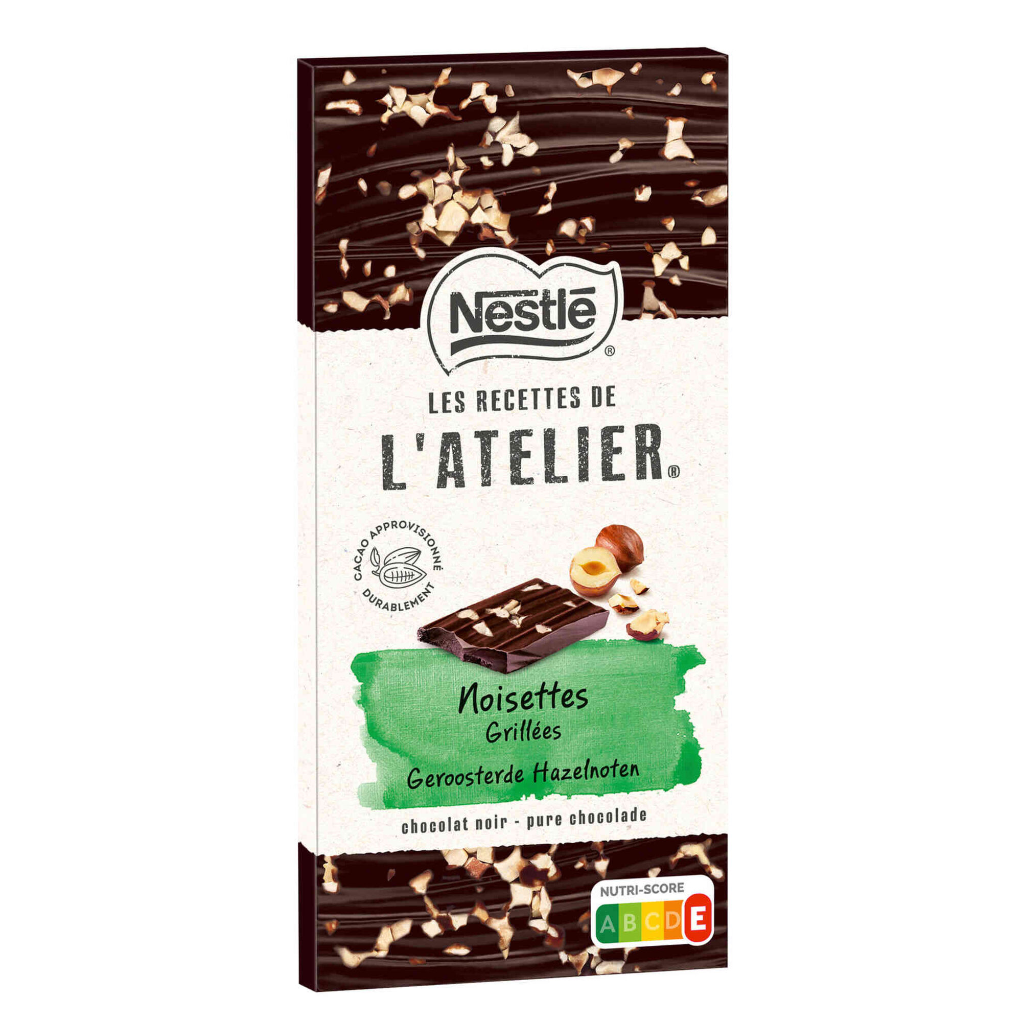 Tablete de Chocolate Negro com Avelã Le Recettes de L'Atelier Tablete de Chocolate Negro com Avelã Le Recettes de L'Atelier