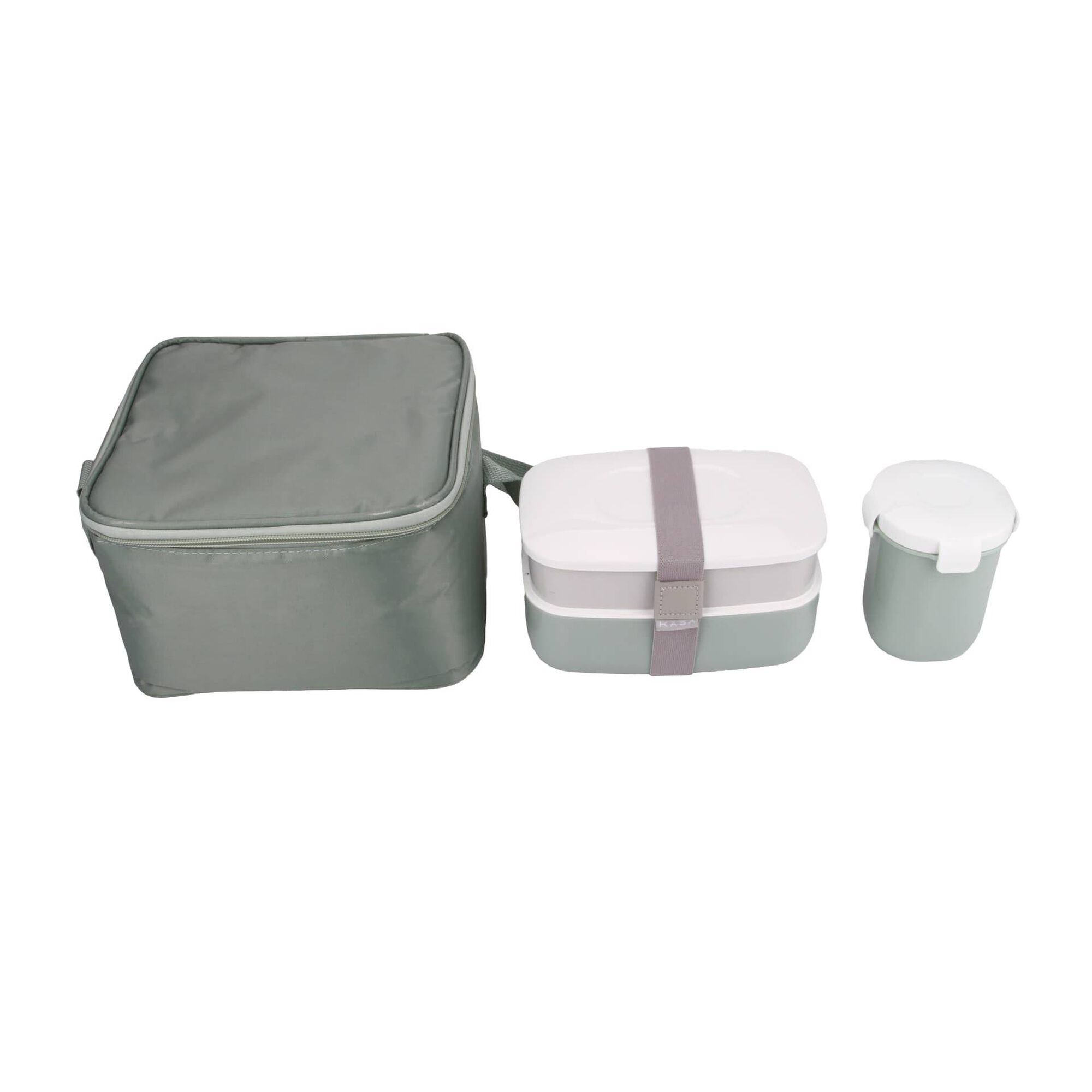 Conjunto Saco Térmico Tiracolo e 3 Caixas Verde 4 My Lunch