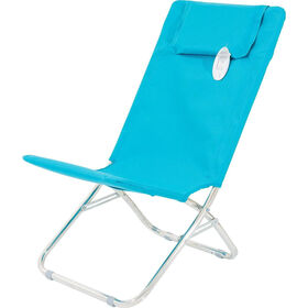 Cadeira Praia Dobrável Azul Turquesa Lírio
