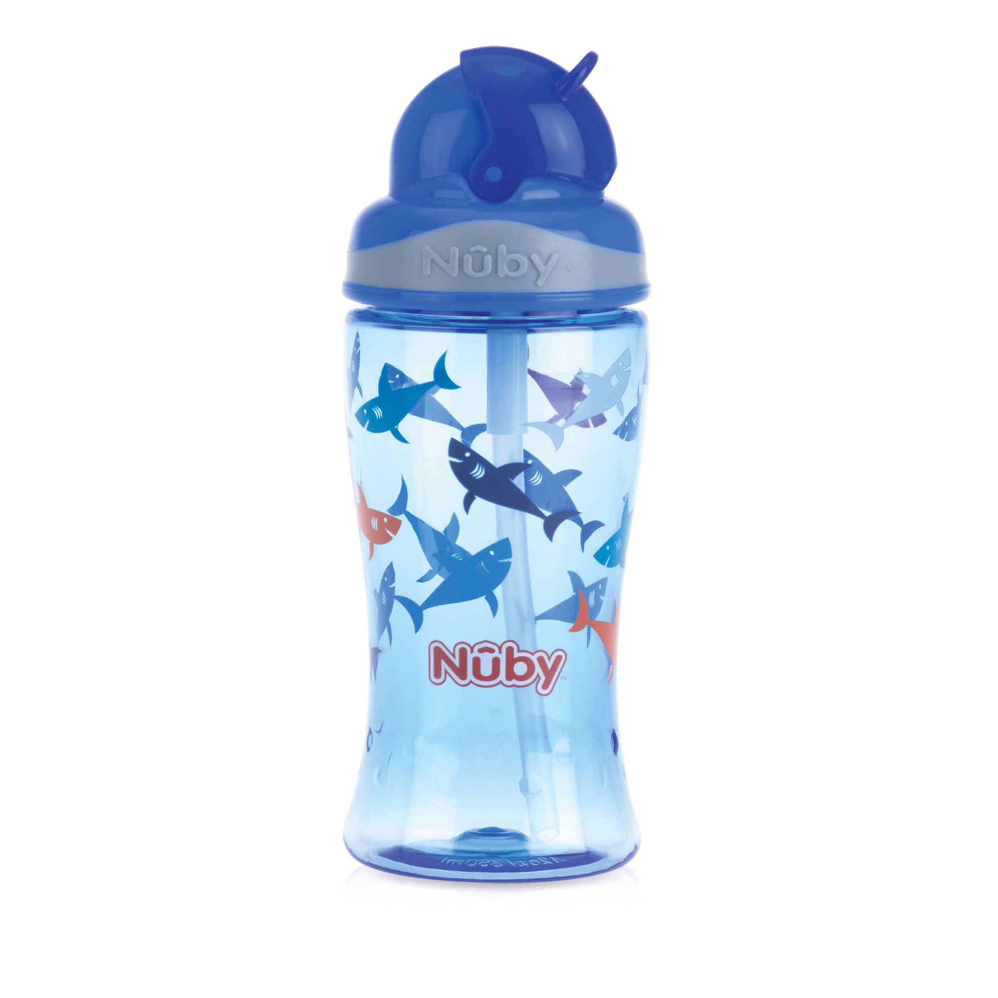 Copo com Palha 360ml +12M Azul