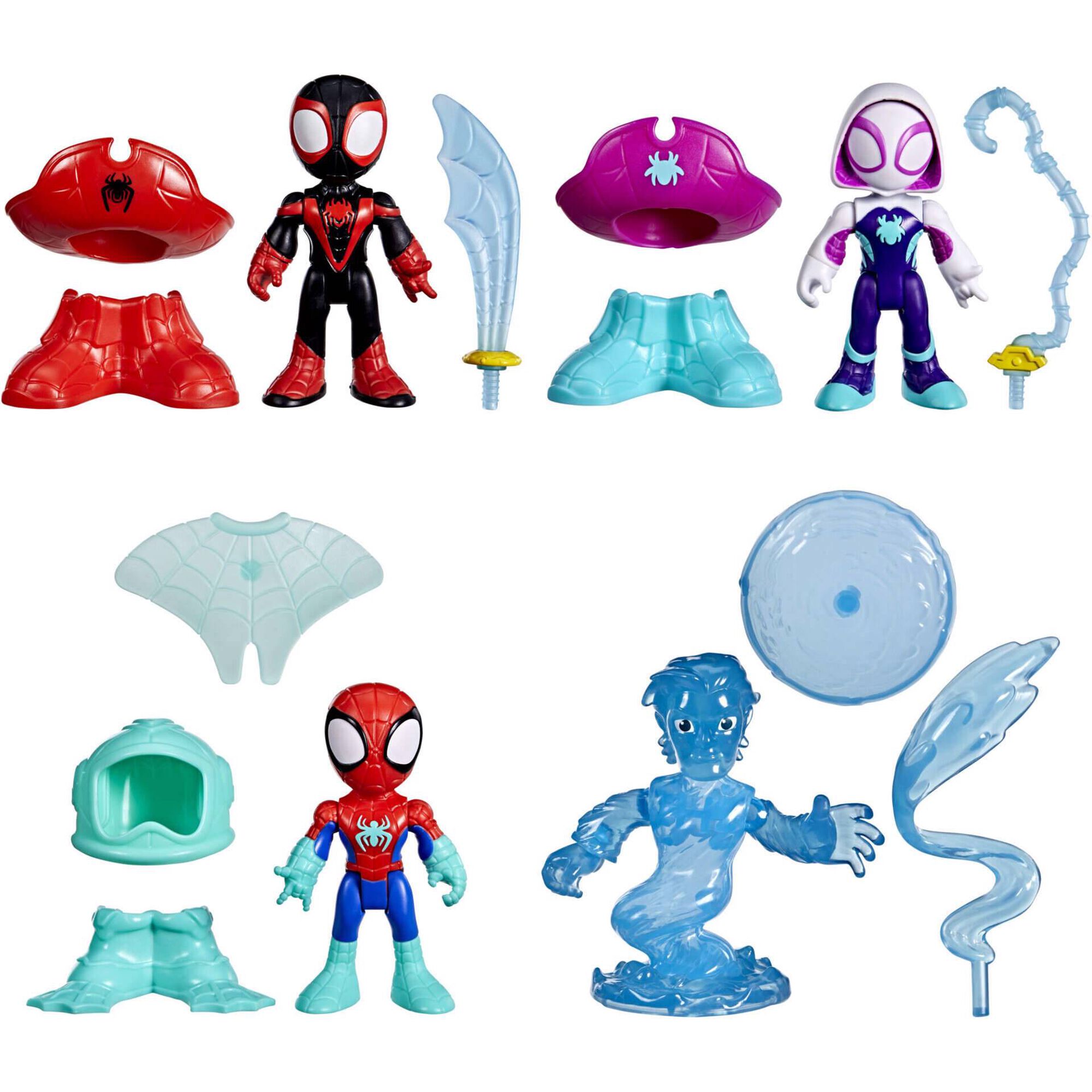 Marvel - Pack 2 Figuras Spidey Water Webs e Acess&oacute;rios (v&aacute;rios modelos)