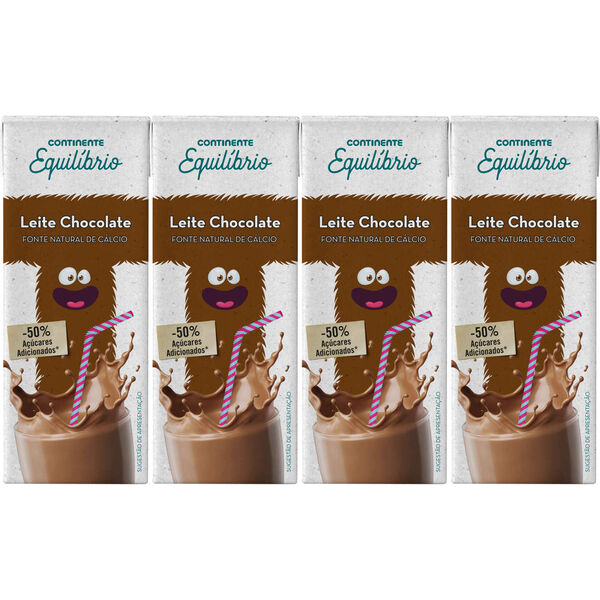 Leite Achocolatado Continente Equilíbrio