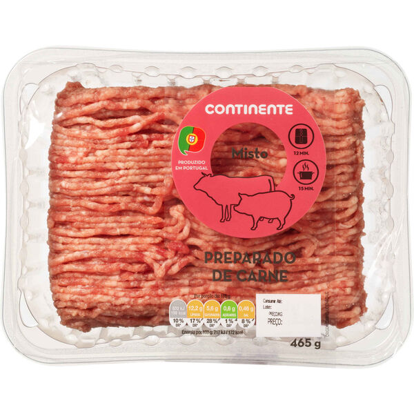 Preparado de Carne Picada Mista Continente