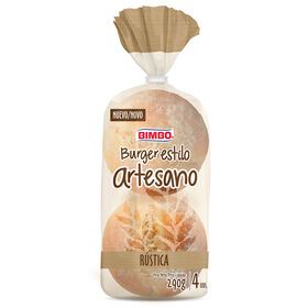 Pão de Hambúrguer Rústico Artesano