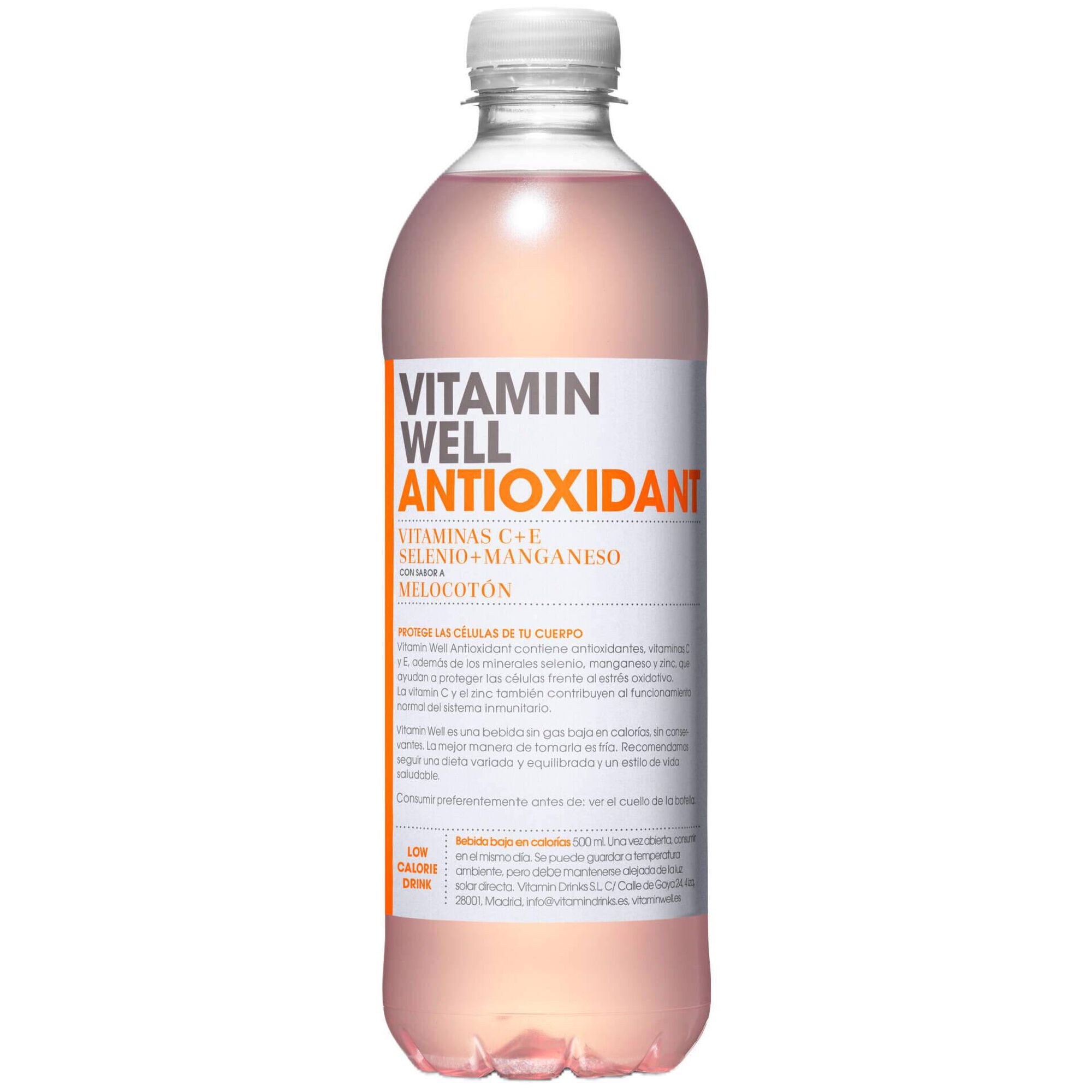Bebida Isot&oacute;nica sem G&aacute;s Antioxidante P&ecirc;ssego Vitamin Well