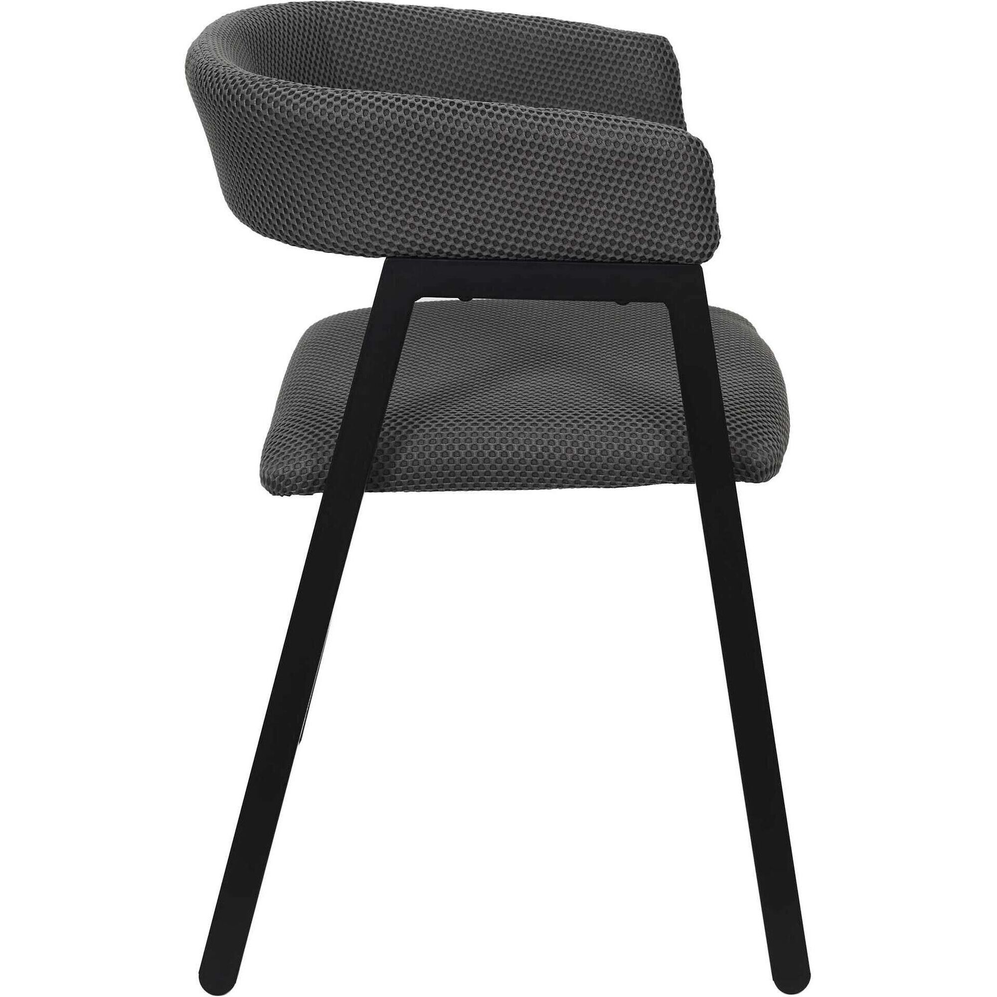 Conjunto de 2 Poltronas Estofadas Bra&ccedil;os Cinza Atom