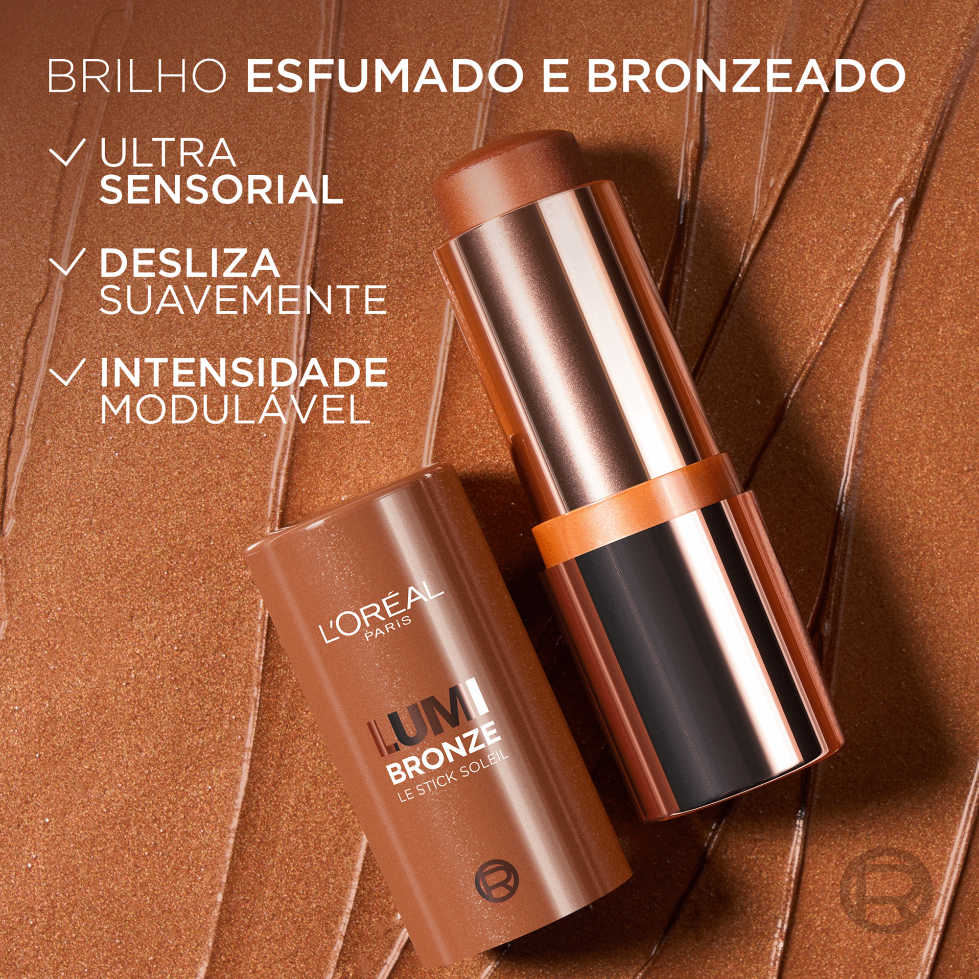 Stick Rosto Lumi Bronze Le Stick Soleil 100 Sunkissed Rose L'Or&eacute;al Paris