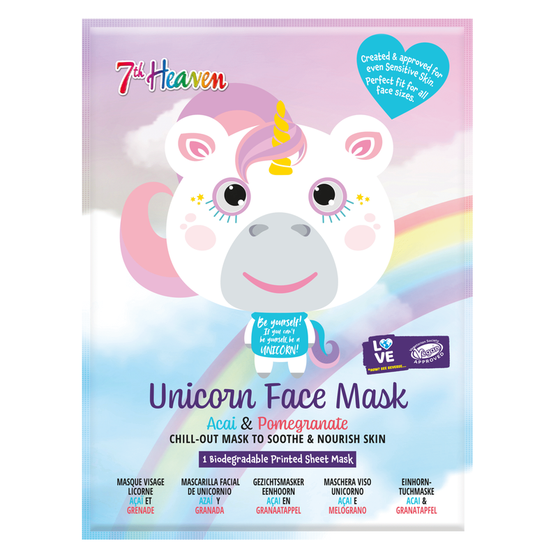 Máscara Facial Unicórnio Açaí e Romã 7th Heaven