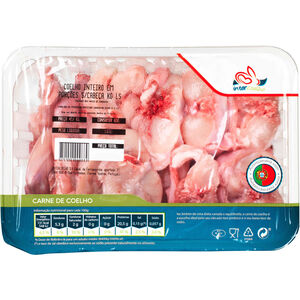 Porções de Coelho Inteiro sem Cabeça Intercoelho