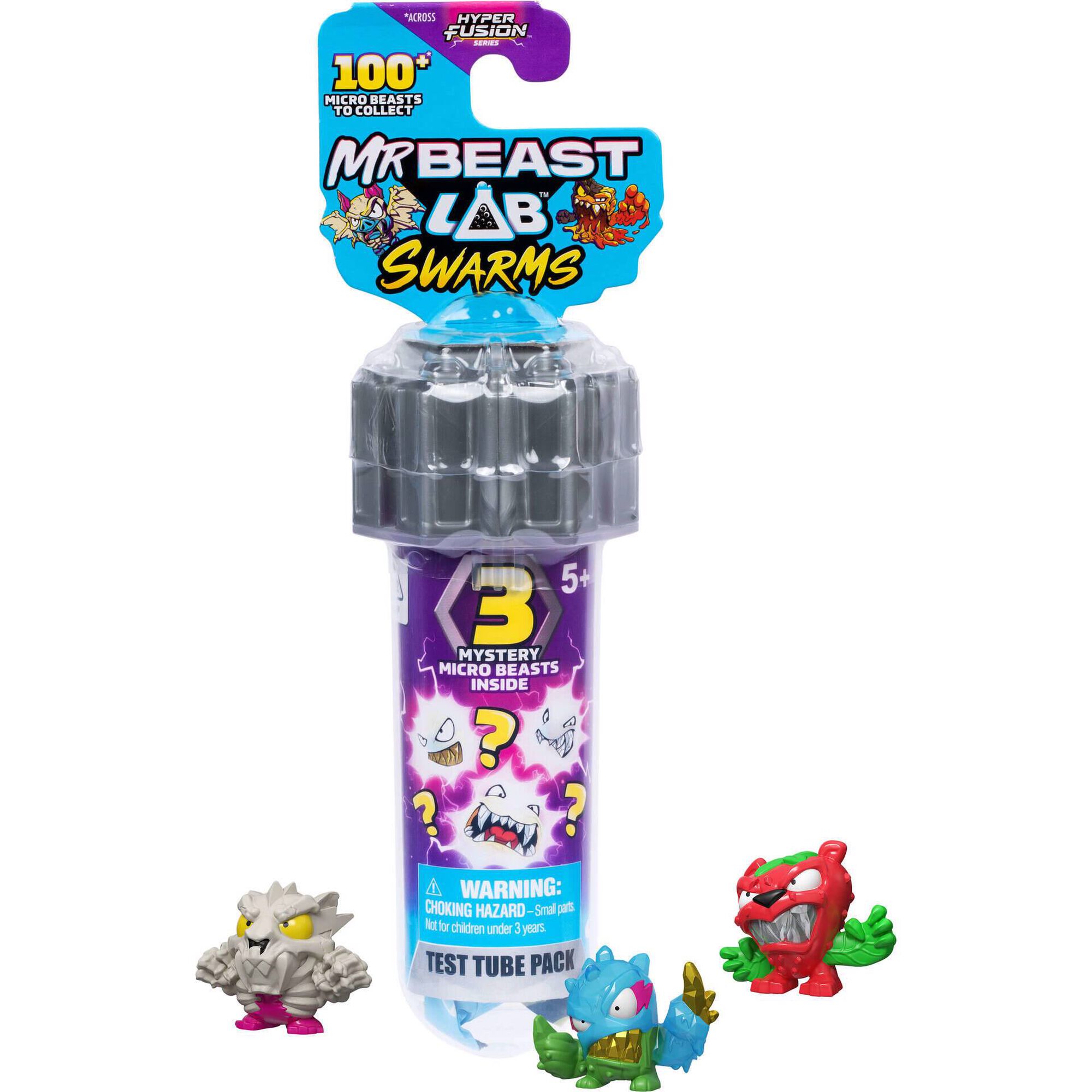 Pack 3 Figuras Mr. Beast Lab Swarms Hyper Fusion