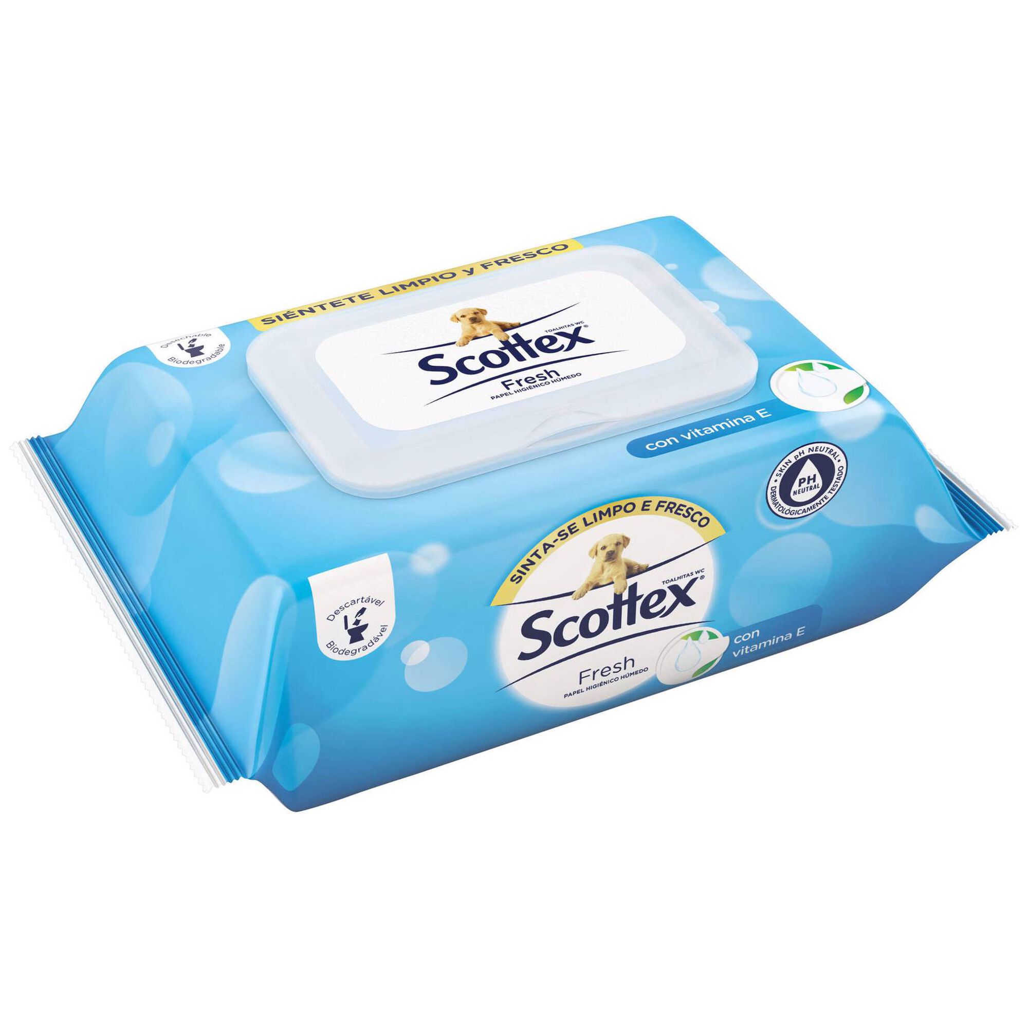 Toallitas wc húmedas SCOTTEX Fresh jumbo pack de 80 uds