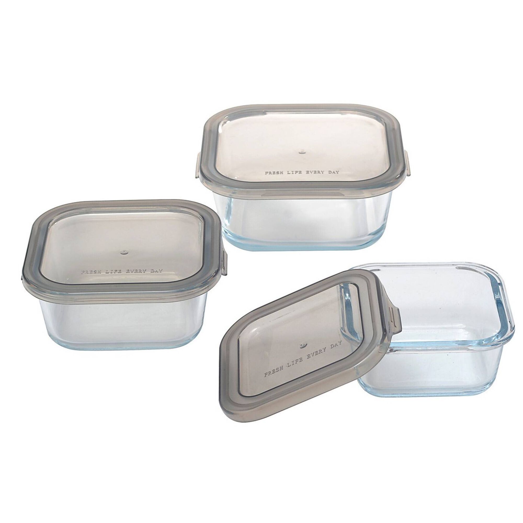 Conjunto 3 Caixas Herméticas Vidro Easy Keep