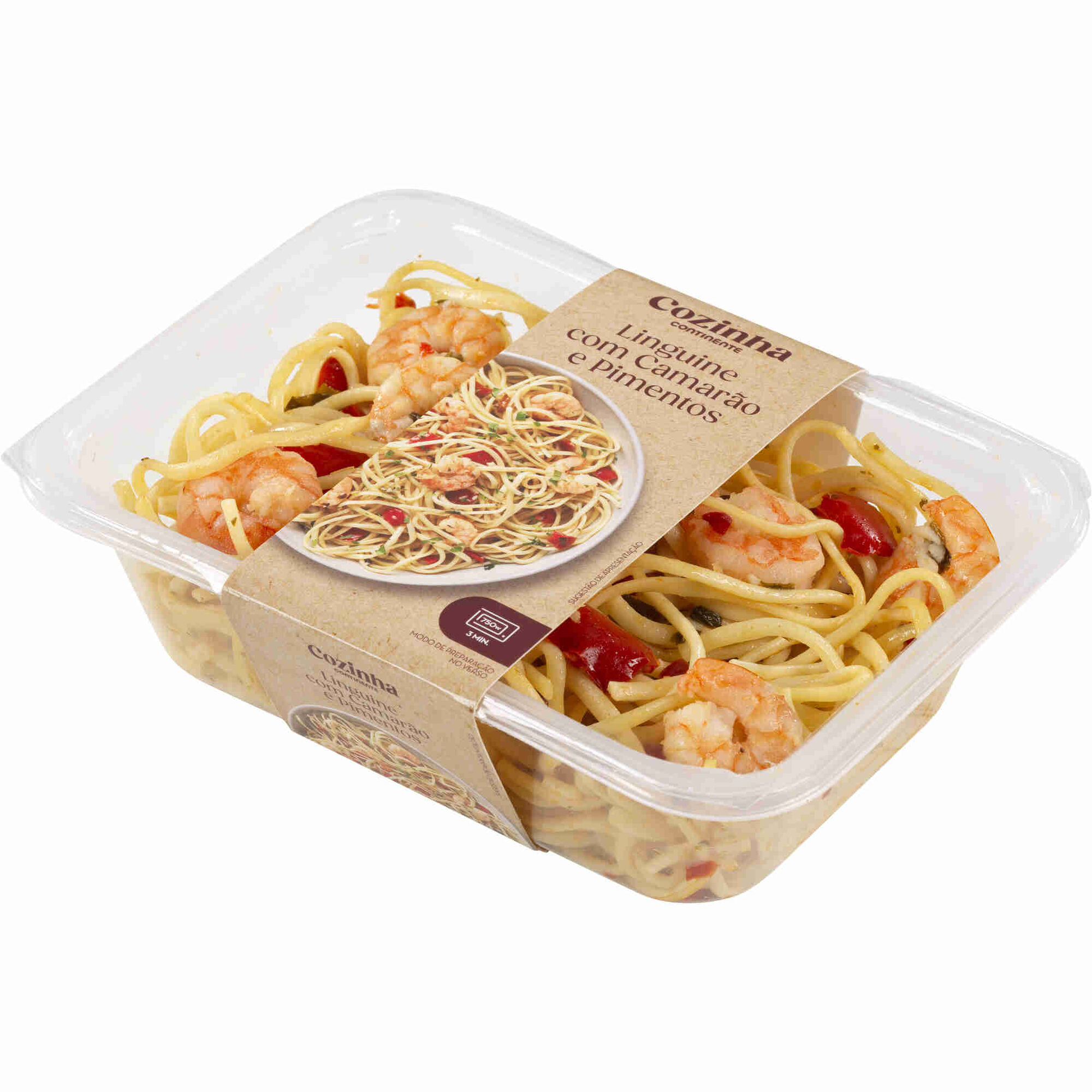 Linguine com Camar&atilde;o e Pimentos Cozinha Continente