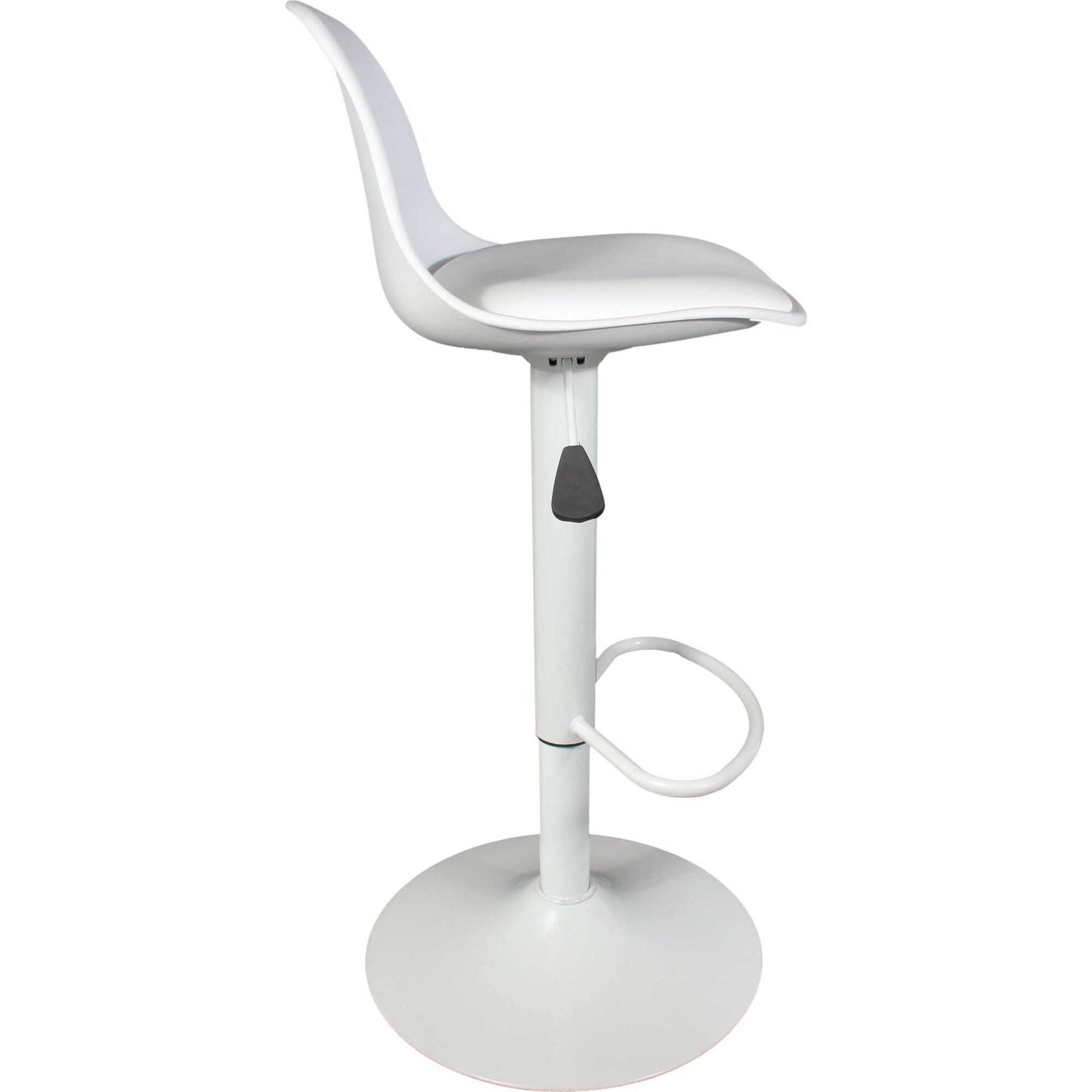 Conjunto de 2 Bancos Altos Acolchoados Branco Isak