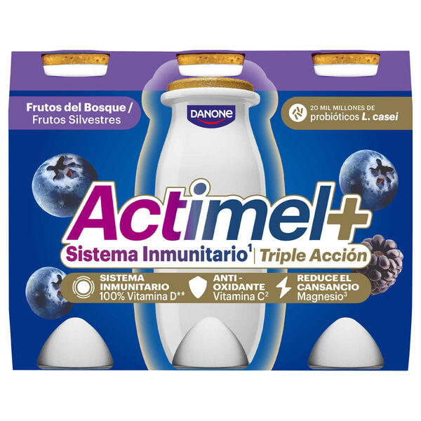 Iogurte Líquido Defesa Frutos Silvestres Tripla Ação Actimel Danone