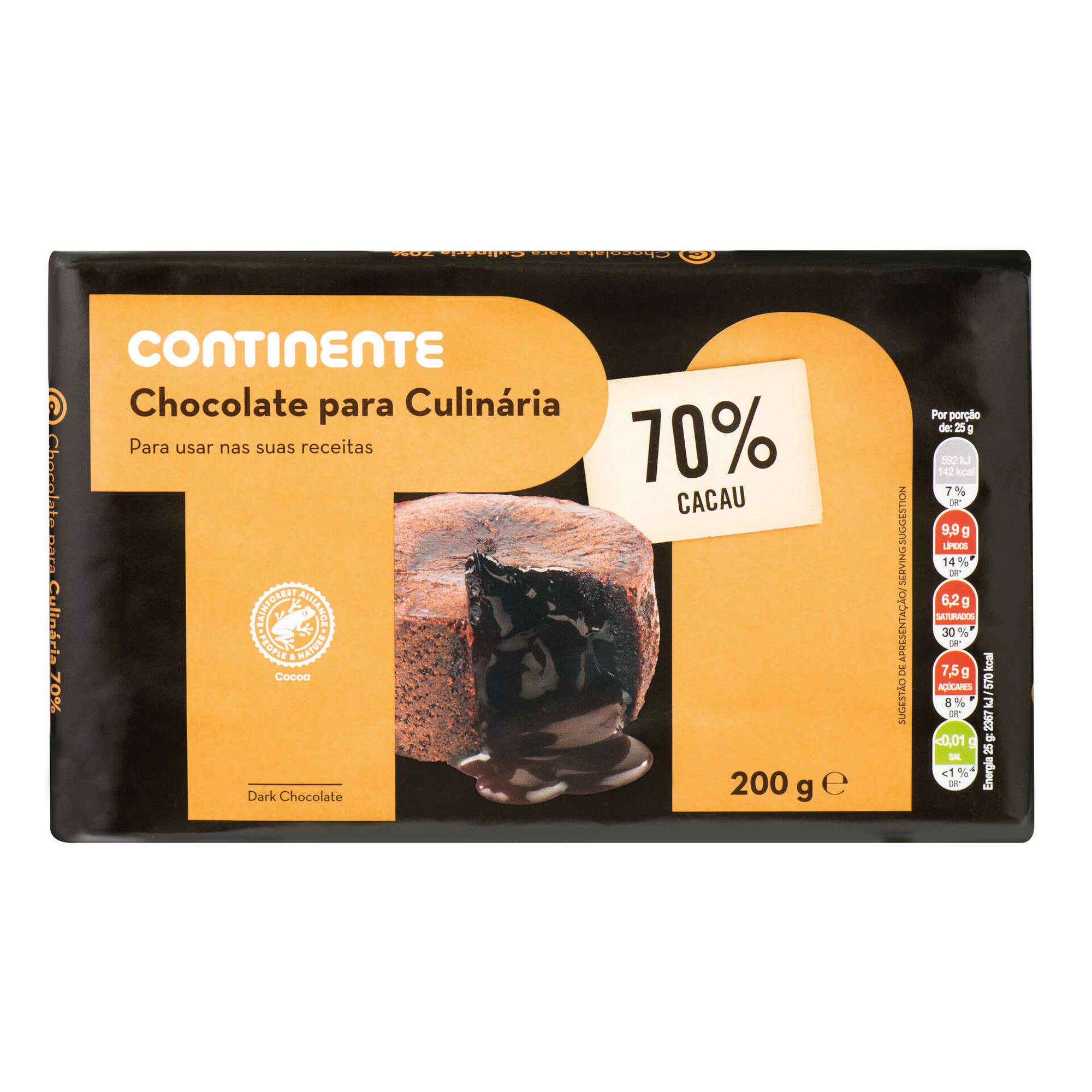 Tablete de Chocolate Culinária 70%
