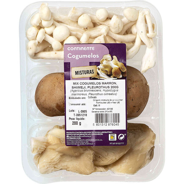 Mix Cogumelos Marron, Shimaje e Pleurothus Frescos