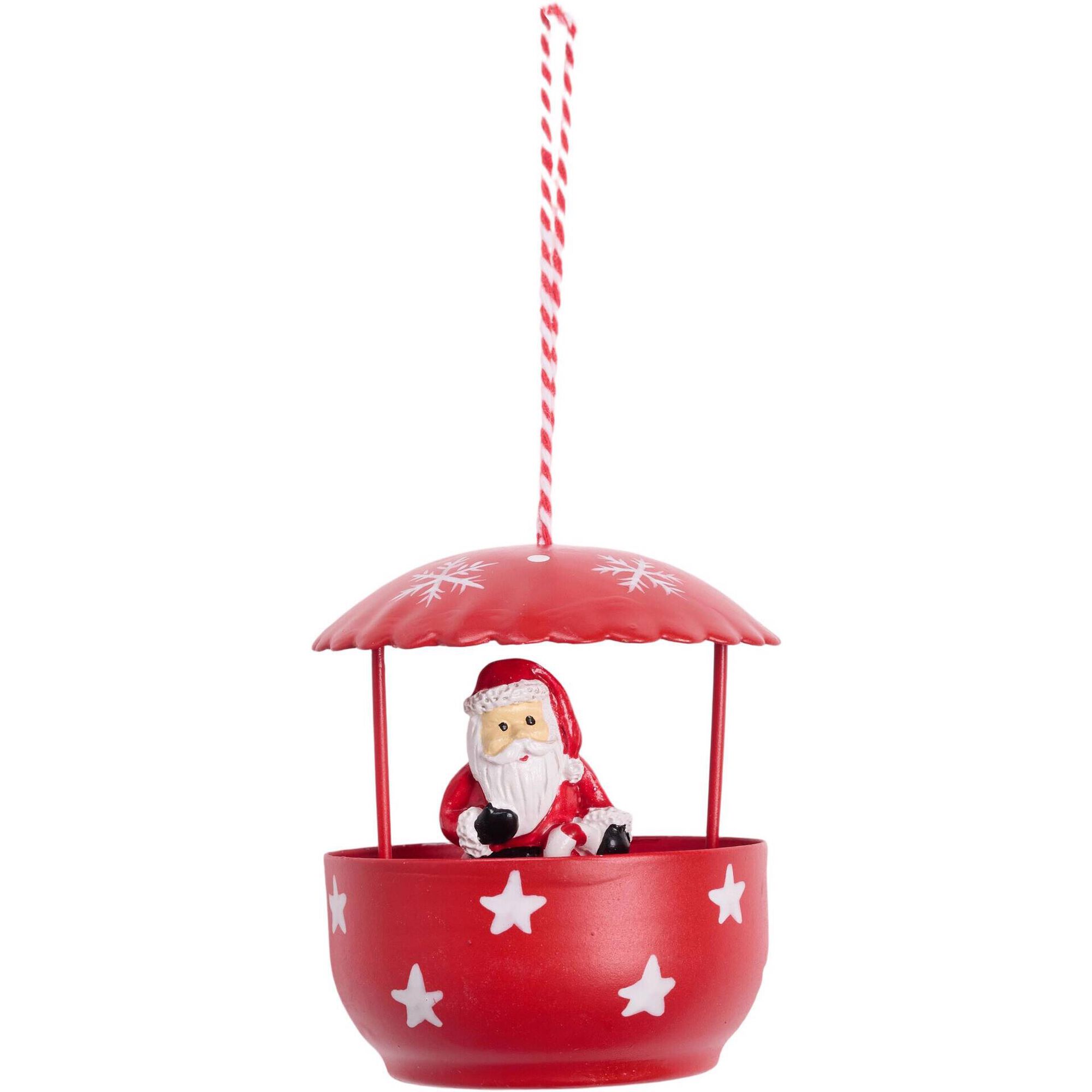 Ornamento Metal Coreto Santa