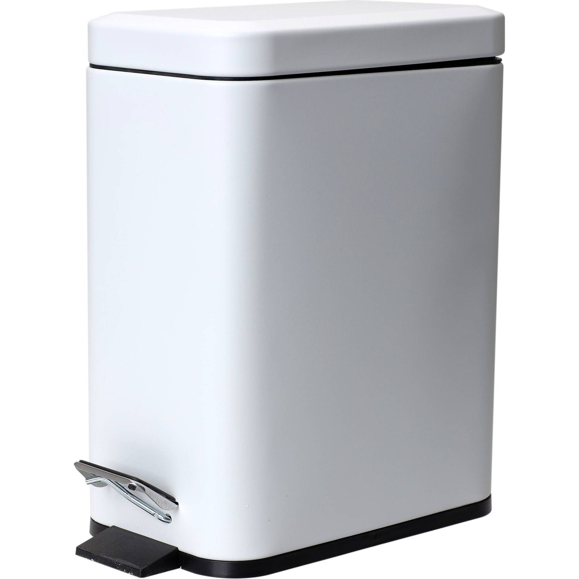 Balde WC 5l Retangular Cinza