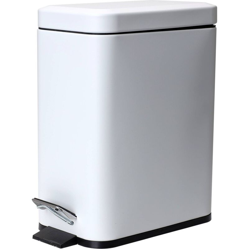 Balde WC 5l Retangular Cinza Kasa