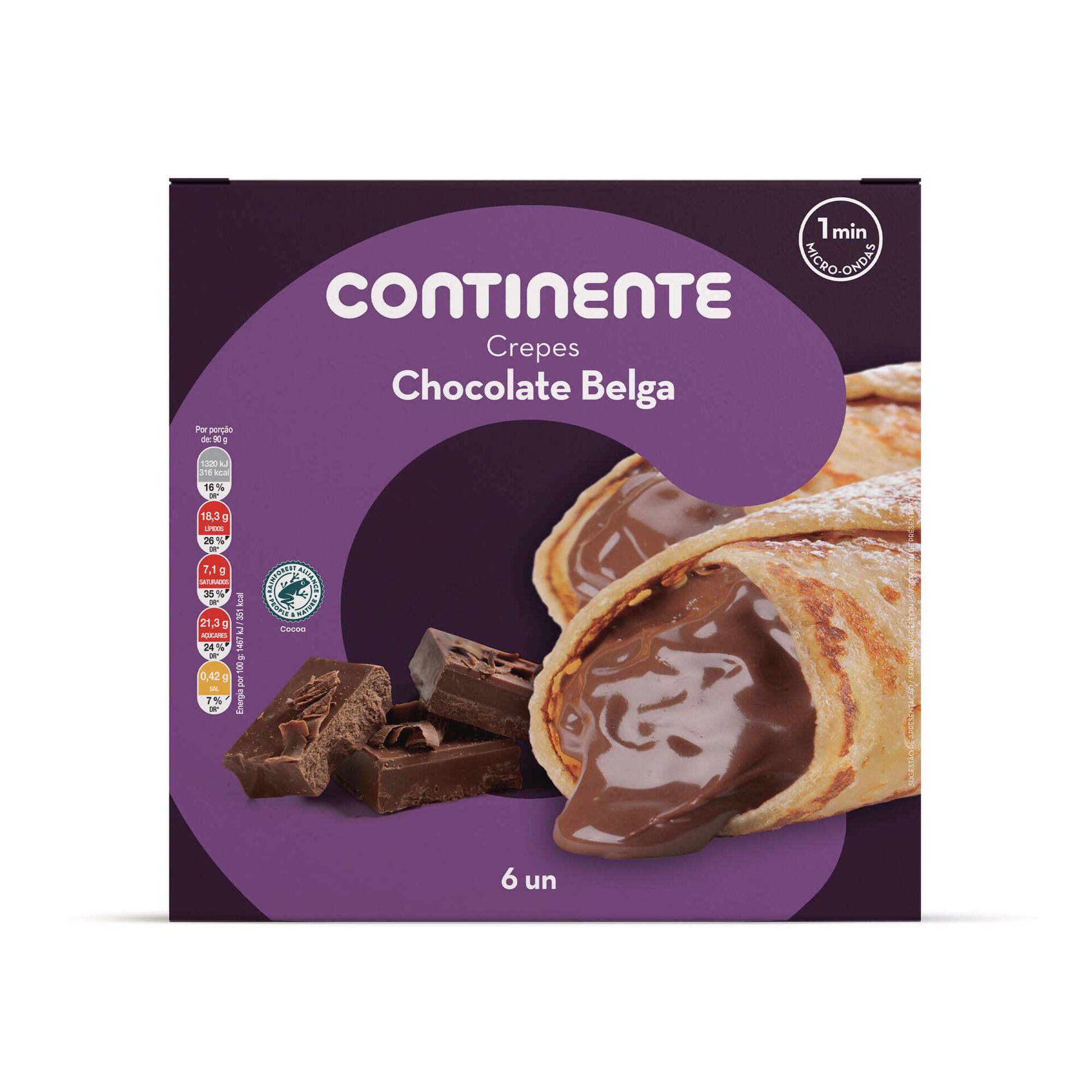 Crepes com Chocolate Belga