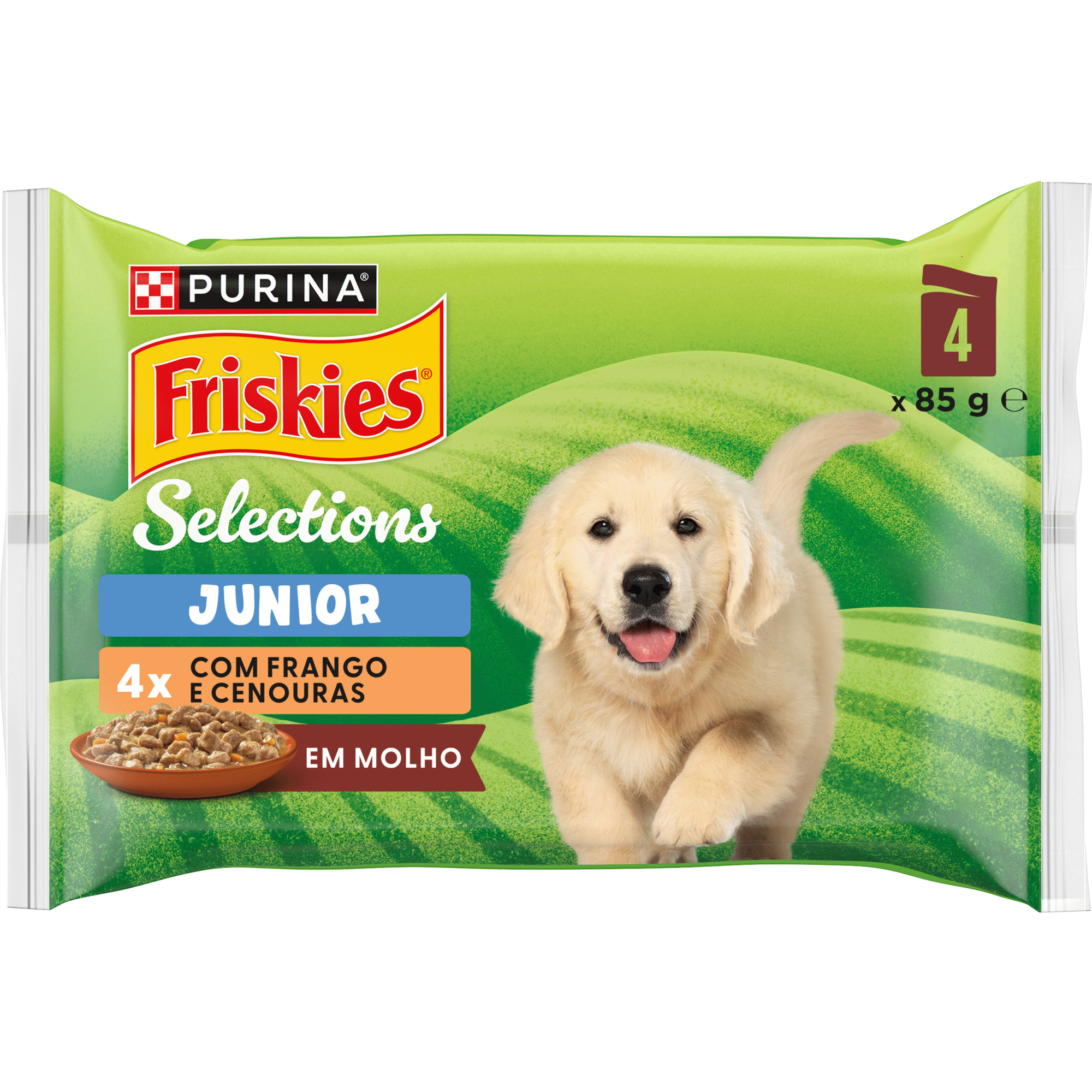 Comida H&uacute;mida para C&atilde;o J&uacute;nior Frango Purina Friskies