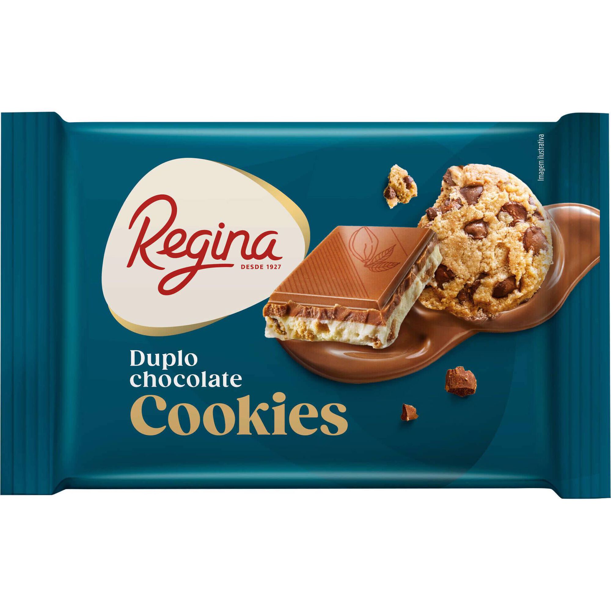 Tablete de Duplo Chocolate com Cookies Regina