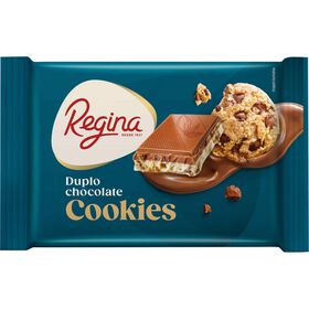 Tablete de Duplo Chocolate com Cookies Regina